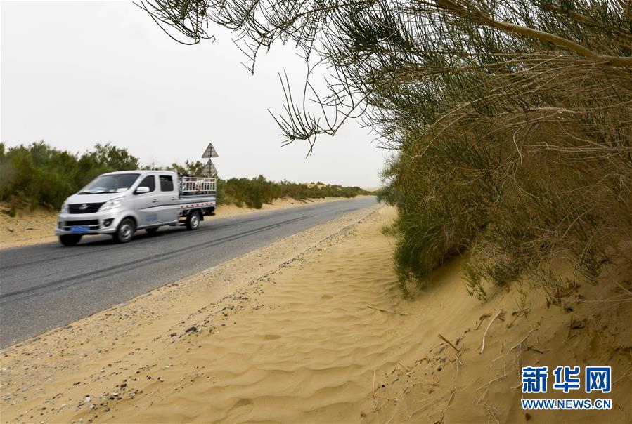 (壯闊東方潮奮進(jìn)新時(shí)代——慶祝改革開放40年)(3)公路在“死亡之海”里延伸